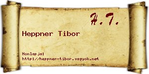 Heppner Tibor névjegykártya